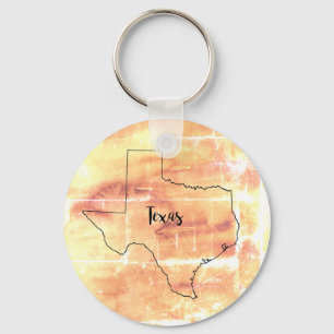 Llavero Cadena de claves de tintes para mapas de Texas