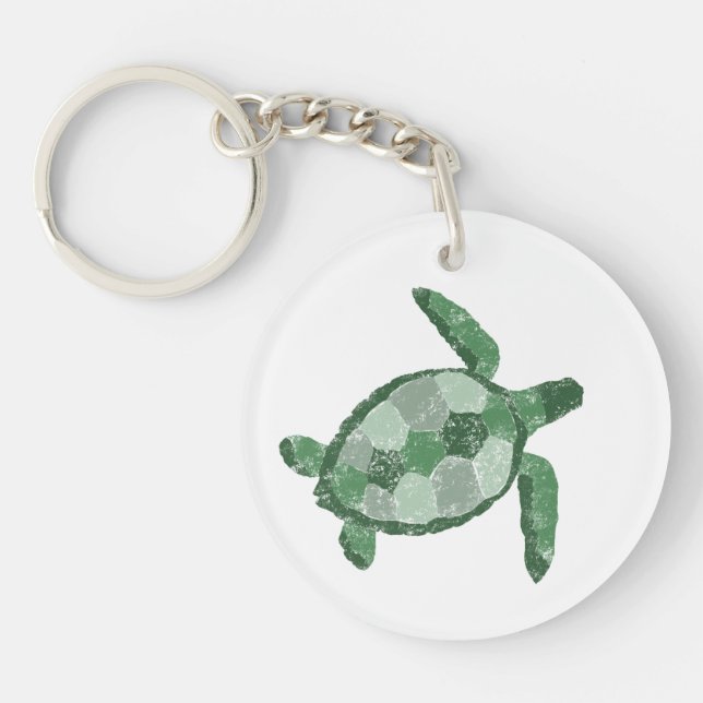 Llavero Cadena de claves de tortugas marinas (Frente)