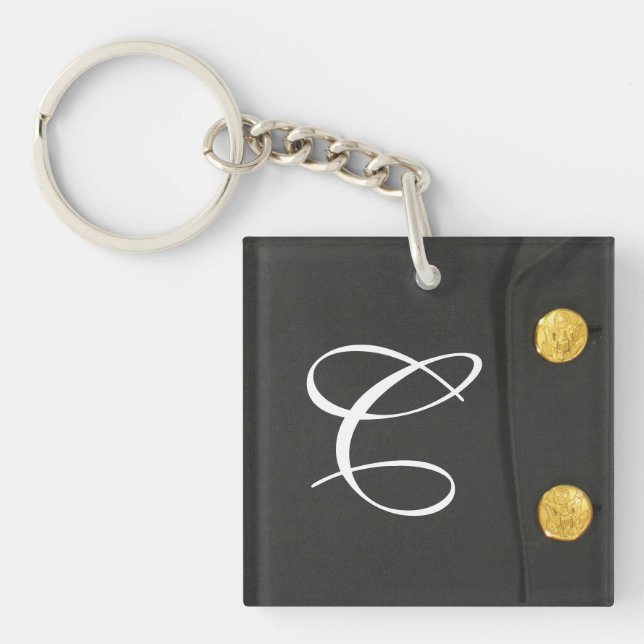 Llavero Cadena de claves de vestimenta de uniforme de clas (Frente)