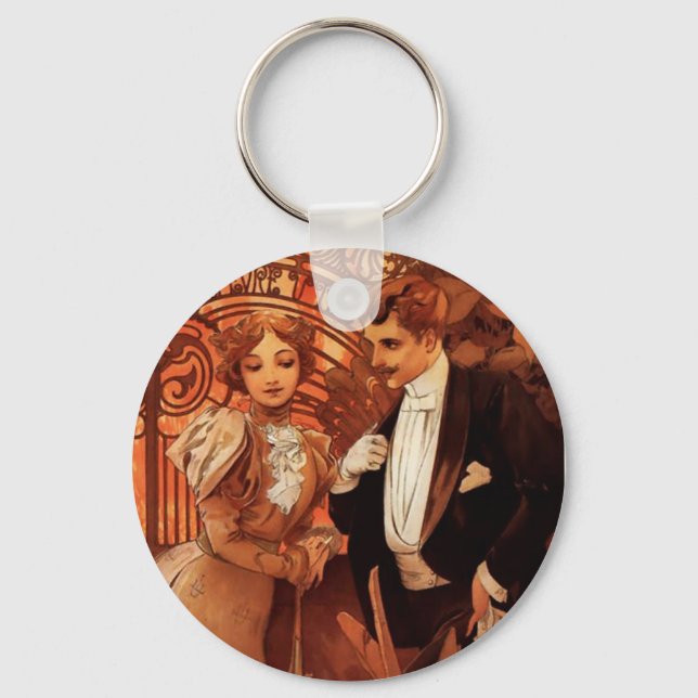 Llavero Cadena de claves de vuelo Alphonse Mucha (Anverso)