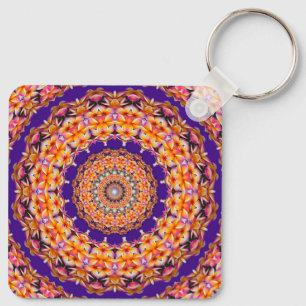 Llavero Cadena de claves de Zazzle Mandala