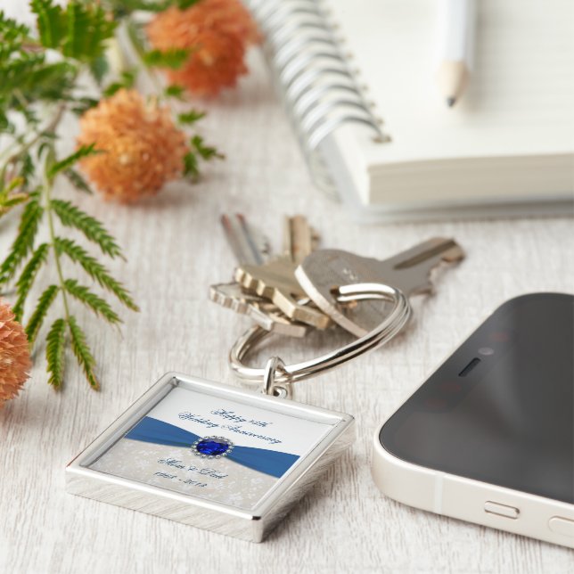 Llavero Cadena de claves del 45º aniversario del Boda de D (Lado)