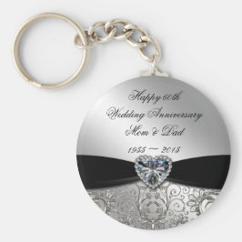 Llavero Cadena de claves del 60 aniversario Boda