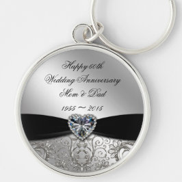 Llavero Cadena de claves del 60 aniversario Boda
