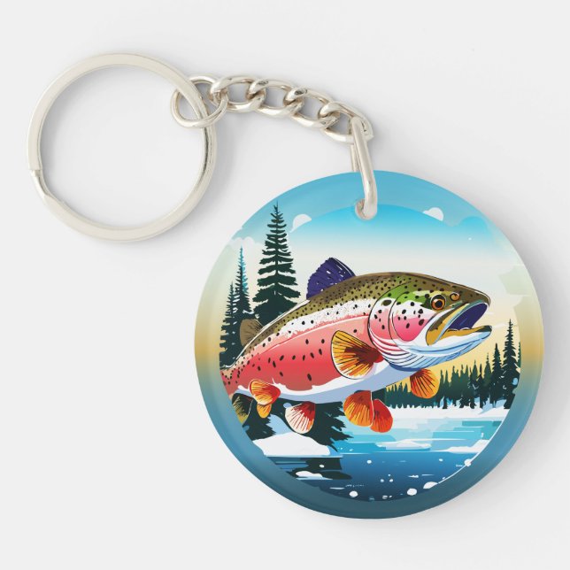 Llavero Cadena de claves del Arco Iris Rocoso (Frente)