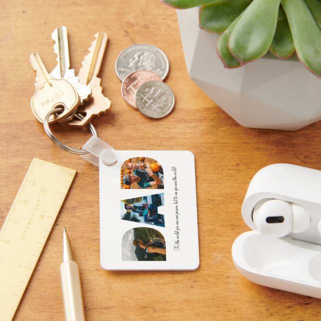 Llavero Cadena de claves del Collage de fotos de papá para (Escritorio )