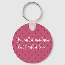 Cadena de claves del corazón rojo