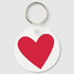 Llavero Cadena de claves del corazón rojo