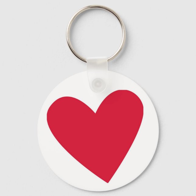 Llavero Cadena de claves del corazón rojo (Anverso)