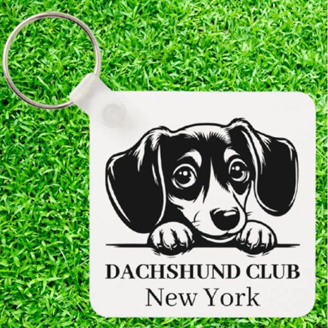 Llavero Cadena de claves del Dachshund Personalizado Club (A Special Gift for Fellow Dachshund Lovers)