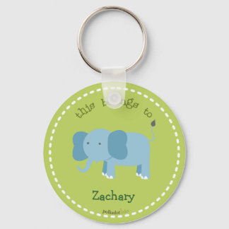 Llavero Cadena de claves del elefante azul
