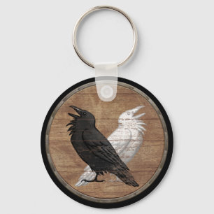 Llavero Cadena de claves del Escudo del Viking - Ravens de