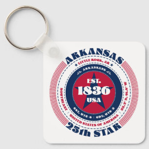 Llavero Cadena de claves del estado de Arkansas