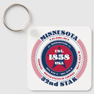 Llavero Cadena de claves del estado de Minnesota