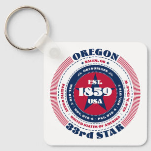 Llavero Cadena de claves del estado de Oregon