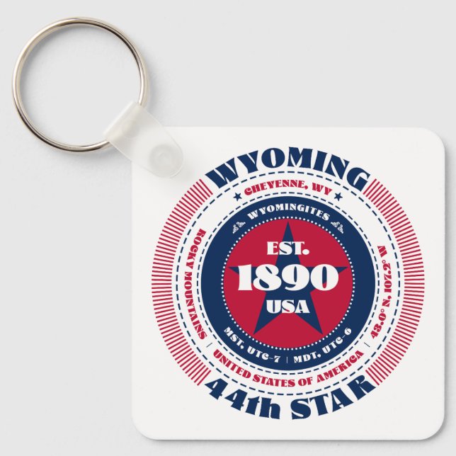 Llavero Cadena de claves del estado de Wyoming (Anverso)