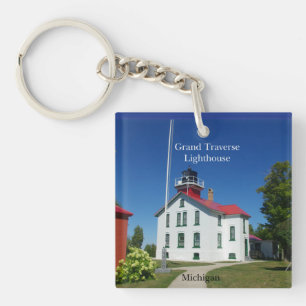 Llavero Cadena de claves del faro de Grand Traverse