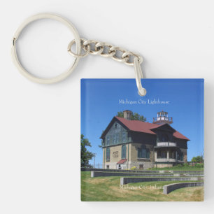 Llavero Cadena de claves del faro de Michigan City