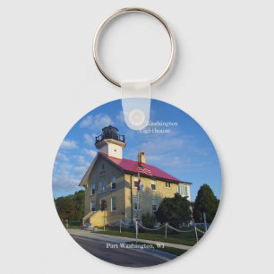 Llavero Cadena de claves del faro de Port Washington