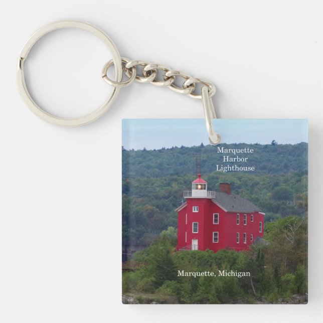 Llavero Cadena de claves del faro Marquette Harbour (Frente)