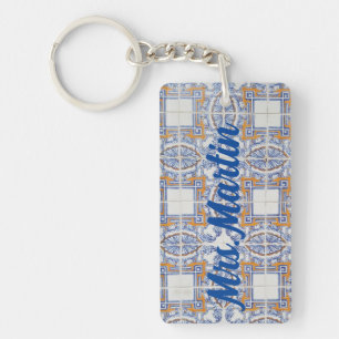 Llavero Cadena de claves del maestro #1 de mosaico portugu