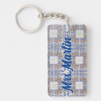 Llavero Cadena de claves del maestro #1 de mosaico portugu