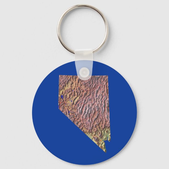 Llavero Cadena de claves del mapa de Nevada (Anverso)