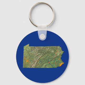 Llavero Cadena de claves del mapa de Pensilvania