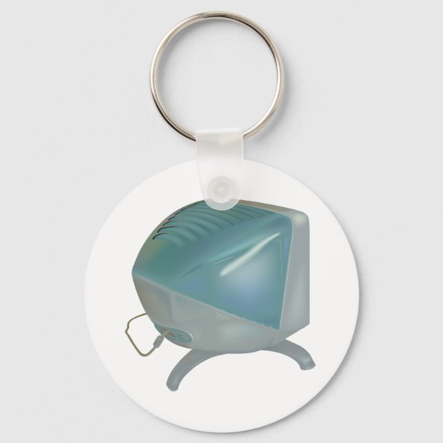 Llavero Cadena de claves del monitor de PC CRT antiguo (Anverso)