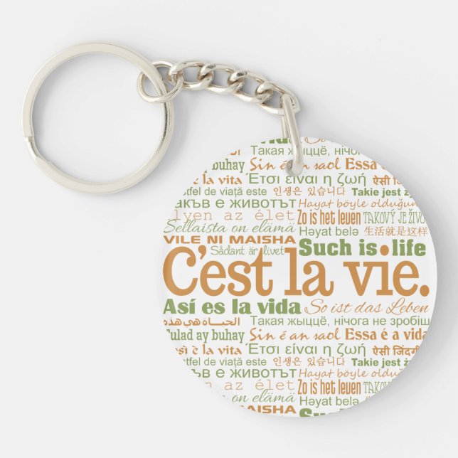 Llavero Cadena de claves del personalizado C'est La Vie (Frente)