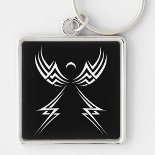 Llavero Cadena de claves del personalizado de ángel tribal