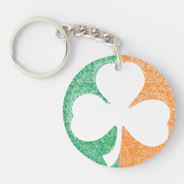 Llavero Cadena de claves del personalizado Shamrock irland (Frente)