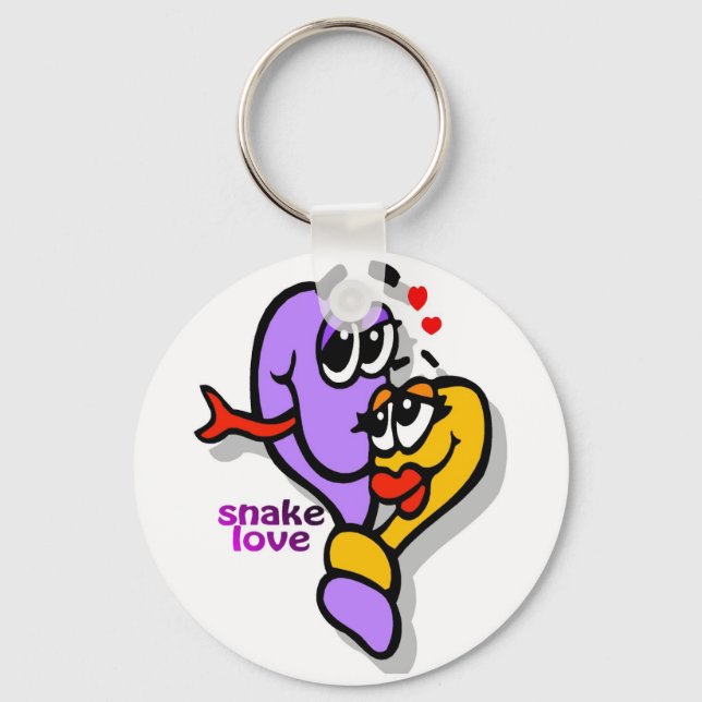 Llavero cadena de claves divertida de amor con serpientes (Anverso)