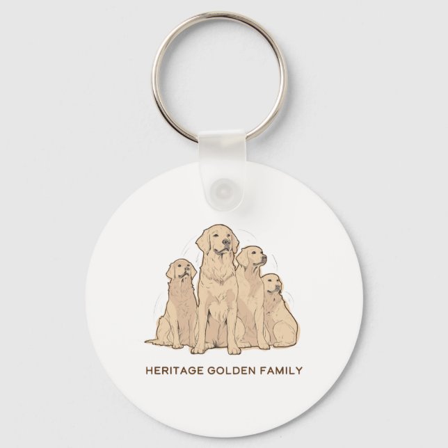 Llavero Cadena de claves doradas del patrimonio (Anverso)