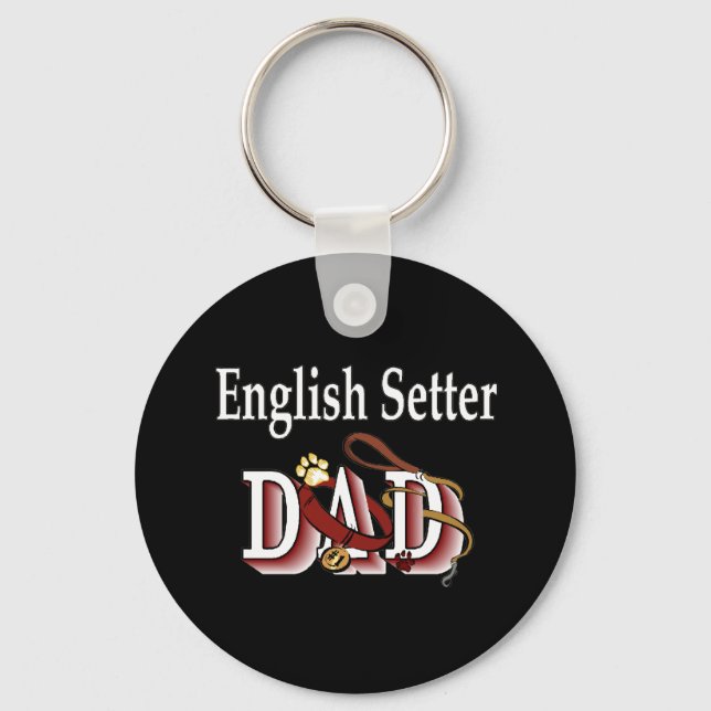 Llavero cadena de claves english setter dad (Anverso)