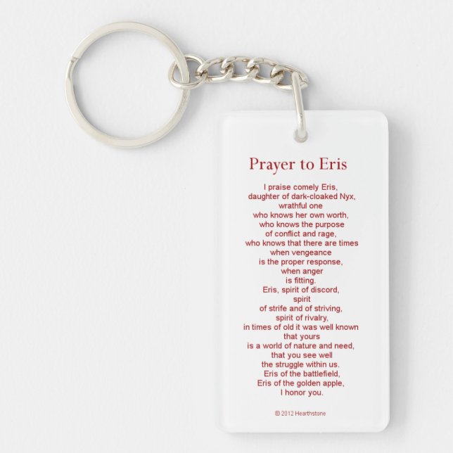 Llavero Cadena de claves Eris (Discordia) (Frente)