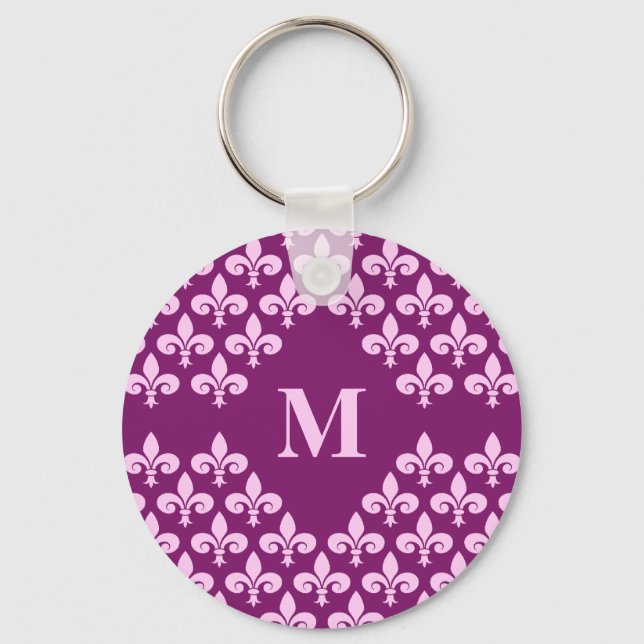 Llavero Cadena de claves Fleur-De-Lis, personalizar (Anverso)