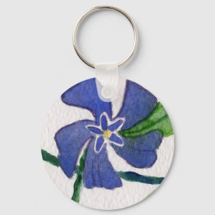 Llavero Cadena de claves florales "Blue Vinca"