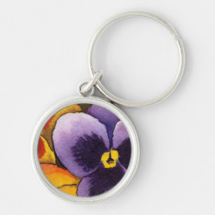 Llavero Cadena de claves florales "Pansy 1"