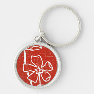 Llavero Cadena de claves florales "Red Vinca"