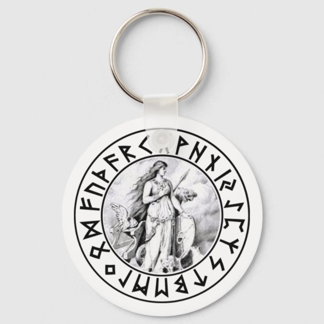 Llavero cadena de claves Freya Rune Shield (Anverso)