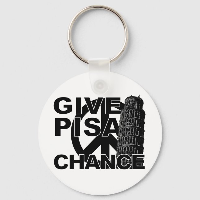 Llavero Cadena de claves Give Pisa Chance (Anverso)