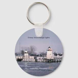 Llavero cadena de claves Grassy Island Range Lights