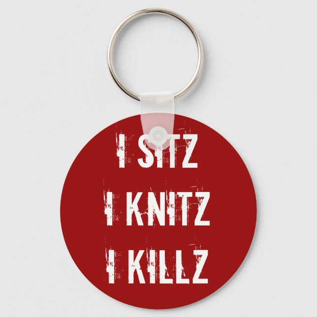 Llavero Cadena de claves HA - Sitz Knitz Killz (Anverso)