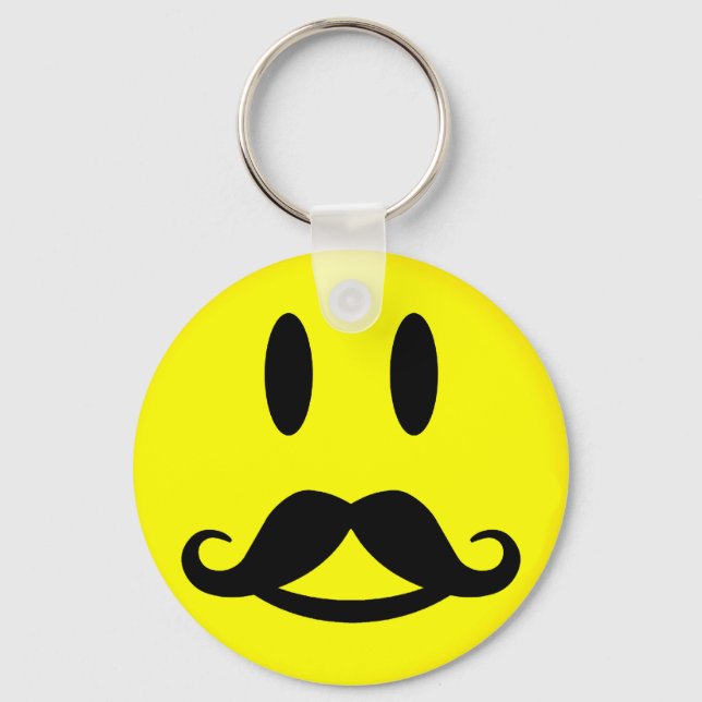 Llavero Cadena de claves Happy Mustache (Anverso)