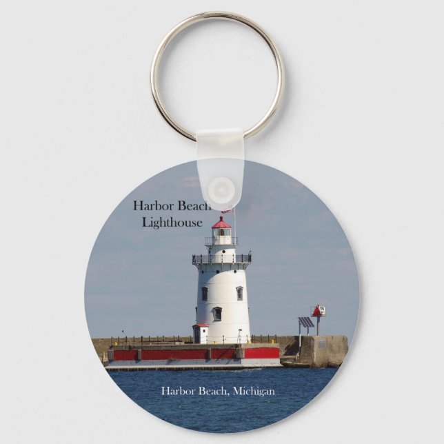 Llavero cadena de claves Harbour Beach Lighthouse (Anverso)