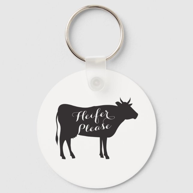 Llavero Cadena de claves Heifer Please (Anverso)