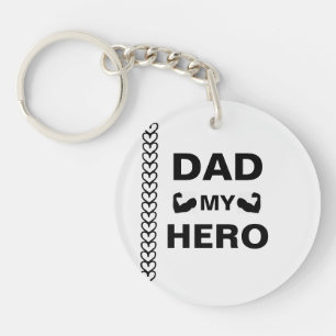 Llavero Cadena de claves Hero Dad personalizada - Regalo d