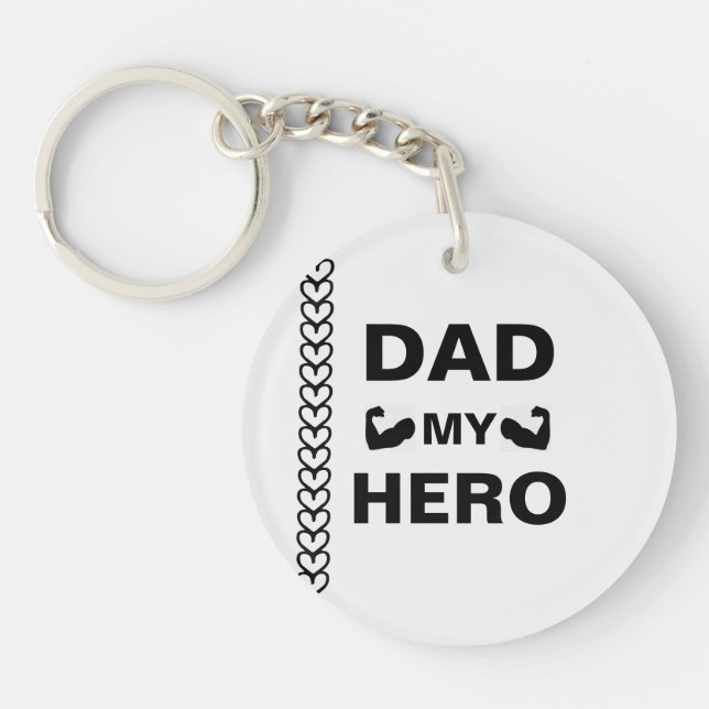 Llavero Cadena de claves Hero Dad personalizada - Regalo d (Frente)