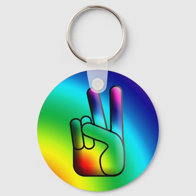 Llavero Cadena de claves Hippie de Paz (Anverso)